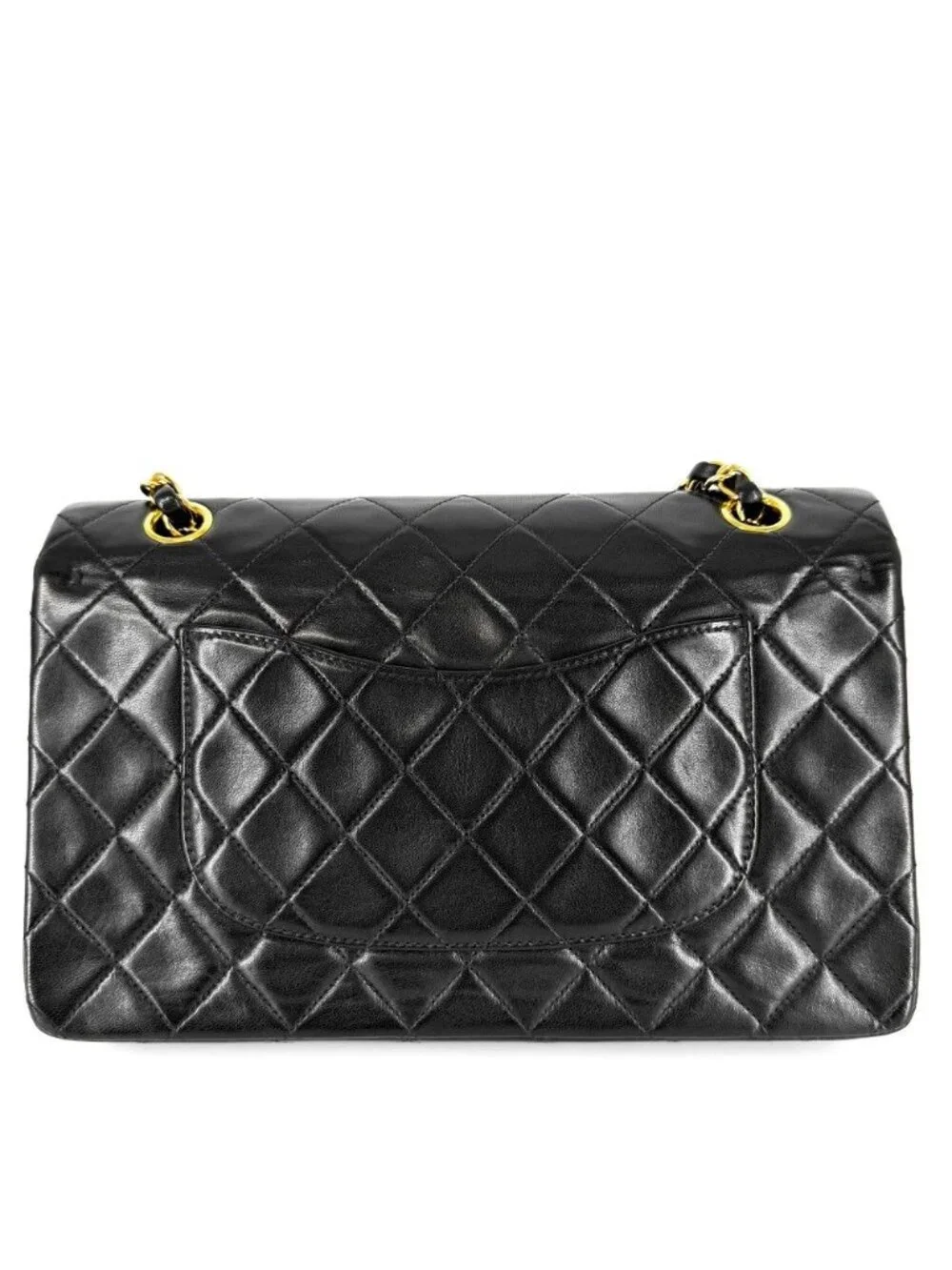 Chanel Shoulder Bag Quilted 25 Double Chain CC Logo Flap Crossbody Lambskin